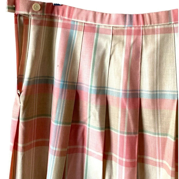 PENDLETON | Vintage 100% Virgin Wool Pleated Midi Skirt Size 16 - Picture 3 of 7